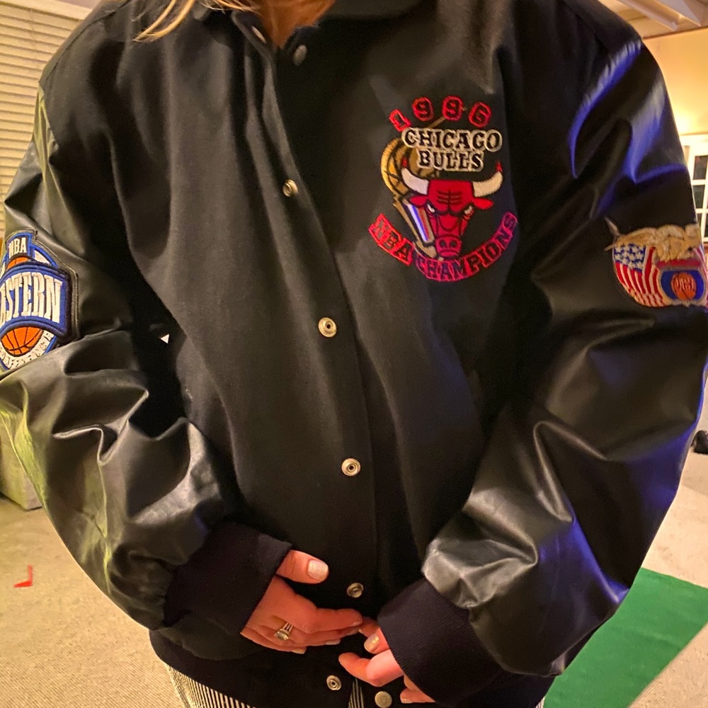 Vintage Jeff Hamilton Bulls Finals Jacket XL